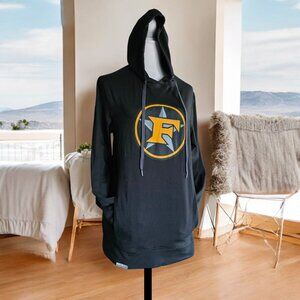 ECO REVIVE ( MED ) FIVESTAR Gray/Black Long Sleeve Hoodie with Pockets